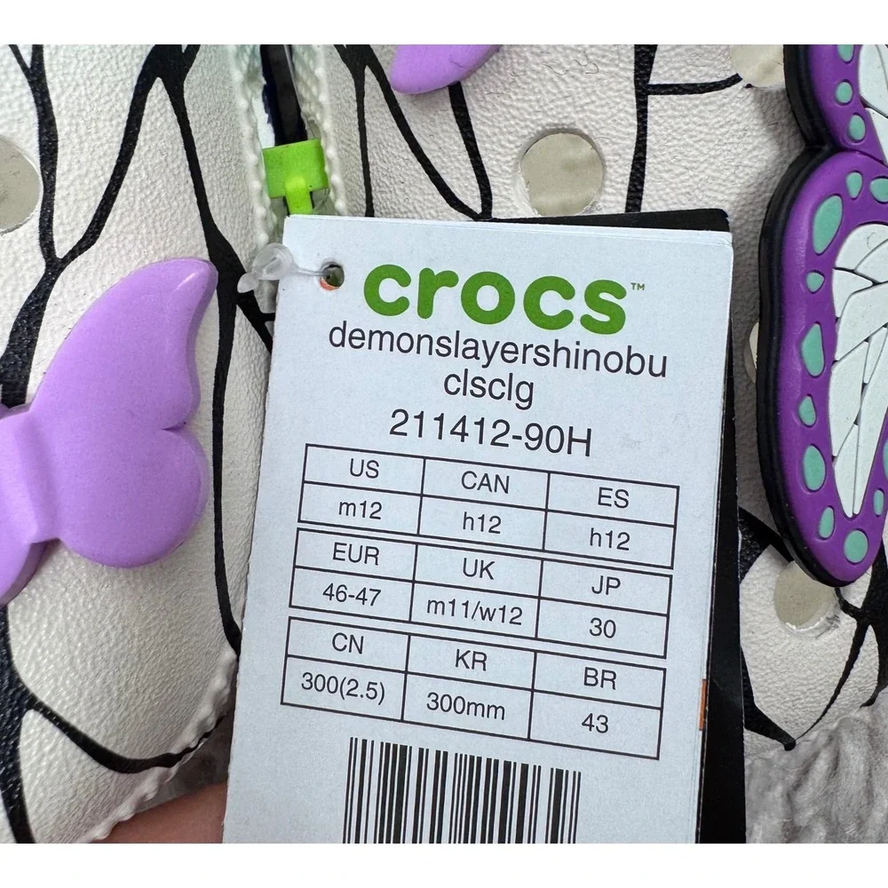 Crocs‎ Demon Slayer Shinobu Clogs men 12 Pink Teal Glow 211412-90H